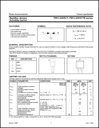 PBYL2525CT datasheet: Rectifier diode. Schottky barrier. PBYL2525CT