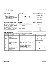 PBYL1620 datasheet: Rectifier diode. Schottky barrier. PBYL1620