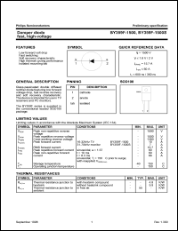BY359F-1500 datasheet: Damper diode fast, high-voltage. BY359F-1500