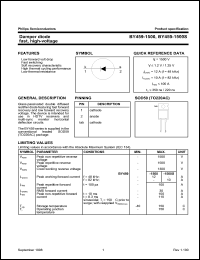BY459-1500S datasheet: Damper diode fast, high-voltage. BY459-1500S