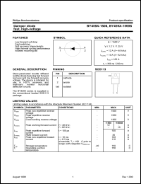 BY459X-1500S datasheet: Damper diode fast, high-voltage. BY459X-1500S