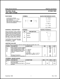 BY559-1500 datasheet: Rectifier diode fast, high-voltage. BY559-1500