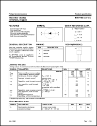 BYV79E-150 datasheet: Rectifier diode ultrafast, rugged. BYV79E-150