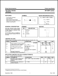 BYV29F-500 datasheet: Rectifier diode ultrafast. BYV29F-500