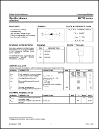 BYT79-300 datasheet: Rectifier diode ultrafast. BYT79-300