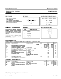 BYV34-300 datasheet: Dual rectifier diode ultrafast. BYV34-300