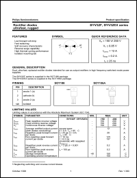 BYV32F-200 datasheet: Rectifier diode ultrafast, rugged. BYV32F-200