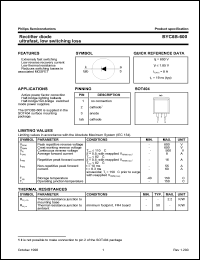 BYC8B-600 datasheet: Rectifier diode ultrafast, low switching loss. BYC8B-600