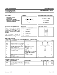 PBYR4025WT datasheet: Rectifier diode. Schottky barrier. PBYR4025WT