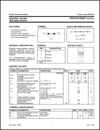 PBYR3060WT datasheet: Rectifier diode. Schottky barrier. PBYR3060WT