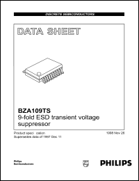 BZA109TS datasheet: 9-fold ESD transient voltage suppressor. BZA109TS