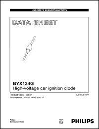 BYX134G datasheet: High-voltage car ignition diode. BYX134G