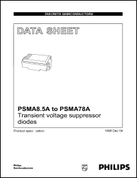 PSMA18A datasheet: Transient voltage suppressor diode. Reverse stand-off voltage 18 V. PSMA18A