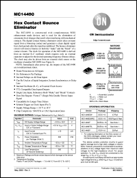 MC14490FEL datasheet: Hex Contact Bounce Eliminator MC14490FEL