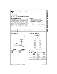 5962-9950701QKA datasheet: 10-Bit Low Power Bus Switch 5962-9950701QKA