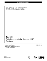 SA1921 datasheet: Satellite and cellular dual-band RF front-end. SA1921