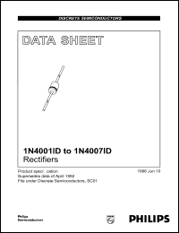 1N4002ID datasheet: Rectifier. Repetitive peak reverse voltage 100 V. 1N4002ID