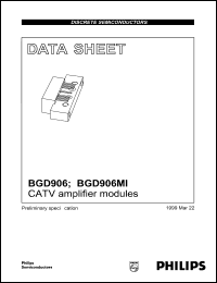 BGD906MI datasheet: CATV amplifier module. BGD906MI