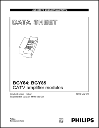 BGY84 datasheet: CATV amplifier module. BGY84