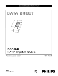 BGD904L datasheet: CATV amplifier module. BGD904L