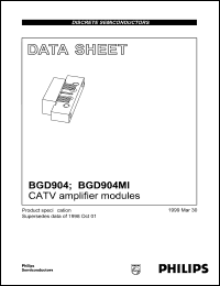 BGD904MI datasheet: CATV amplifier module. BGD904MI