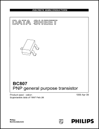 BC807-25 datasheet: PNP general purpose transistor. BC807-25