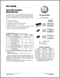 MC14528BFL2 datasheet: Dual Monostable Multivibrator MC14528BFL2