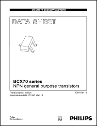 BCX70H datasheet: NPN general purpose transistor. BCX70H