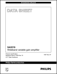 SA5219D datasheet: Wideband variable gain amplifier. SA5219D