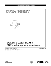 BCX51-16 datasheet: PNP medium power transistor. BCX51-16