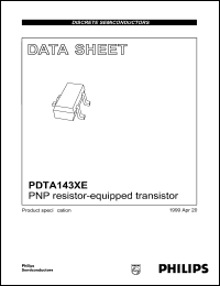 PDTA143XE datasheet: PNP resistor-equipped transistor. PDTA143XE