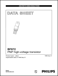 BF872 datasheet: PNP high-voltage transistor. BF872