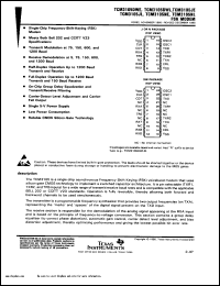 TCM3105JE datasheet: Single chip asynchronous Frequency Shift Keying (FSK) voiceband modem TCM3105JE