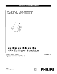 BST50 datasheet: NPN Darlington transistor. BST50