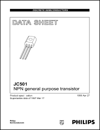 JC501 datasheet: NPN general purpose transistor. JC501