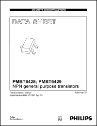 PMBT6428 datasheet: NPN general purpose transistor. PMBT6428