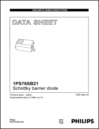 1PS76SB21 datasheet: Schottky barrier diode. 1PS76SB21