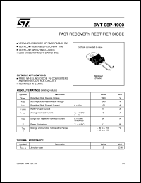 BYT08P-1000 datasheet: FAST RECOVERY RECTIFIER DIODE BYT08P-1000