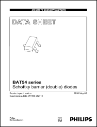 BAT54C datasheet: Schottky barrier (double) diode. BAT54C