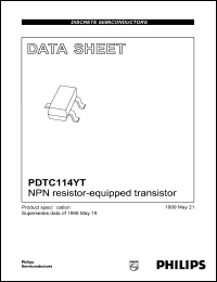 PDTC114YT datasheet: NPN resistor-equipped transistor. PDTC114YT