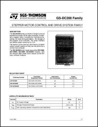 GS-DC200SS datasheet: STEPPER MOTOR CONTROL AND DRIVE SYSTEM FAMILY GS-DC200SS