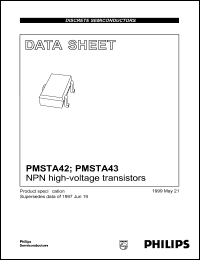 PMSTA42 datasheet: NPN high-voltage transistor. PMSTA42