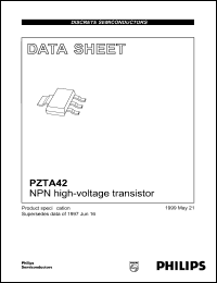PZTA42 datasheet: NPN high-voltage transistor. PZTA42