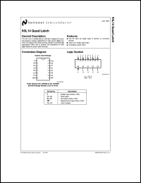 93L14DMQB datasheet: Quad Latch 93L14DMQB