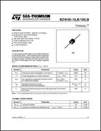 BZW50-150 datasheet: TRANSIL BZW50-150