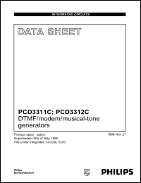 PCD3311CP datasheet: DTMF/modem/musical-tone generator. PCD3311CP