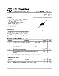 BZW50-180 datasheet: TRANSIL BZW50-180