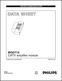 BGD712 datasheet: CATV amplifier module. BGD712