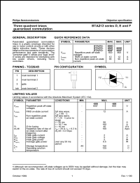 BTA212-800E datasheet: Three quadrant triacs guaranteed commutation. BTA212-800E