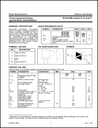 BTA216B-800F datasheet: Three quadrant triacs guaranteed commutation. BTA216B-800F